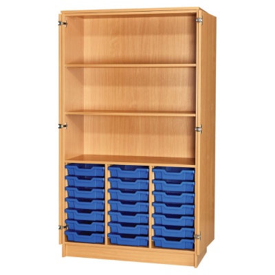 Classroom Triple Column Tray Cupboard (21 Shallow Trays)