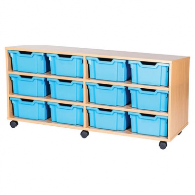 6 High Open Quad Column Tray Storage (12 Deep Trays)