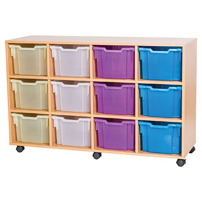 9 High Quad Column Tray Storage (12 Extra Deep Trays)