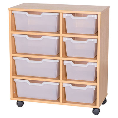 Cubby 4 Deep & 4 Wide Tray Mobile Storage