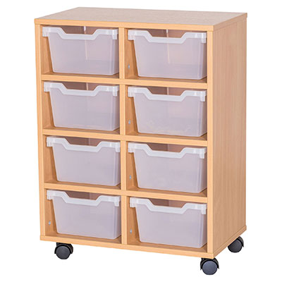 Cubby 8 Deep Tray Mobile Storage