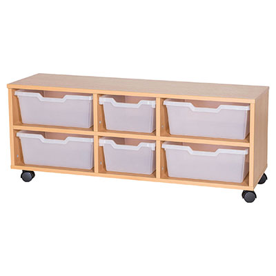 Cubby 2 Deep & 4 Wide Tray Mobile Storage