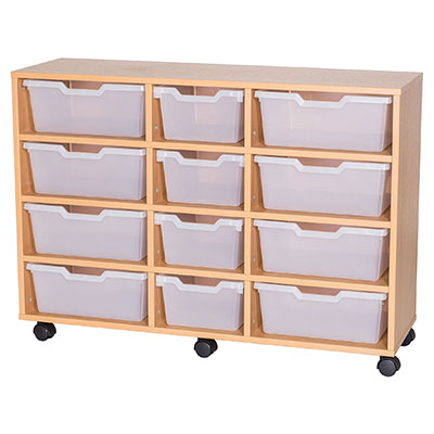 Cubby 8 Wide & 4 Deep Tray Mobile Storage