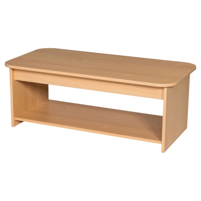Wooden Coffee Table + Shelf