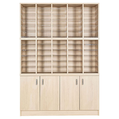 60 Compartment Pigeonhole Store + Cupboard