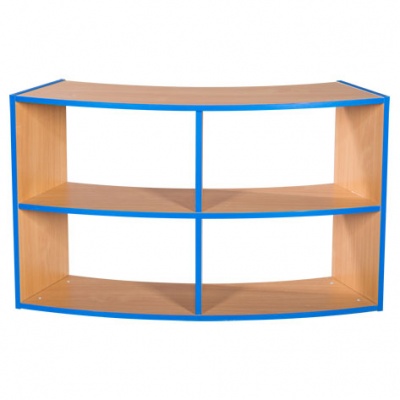 KubbyClass Library Two Tier Curved Shelf Unit