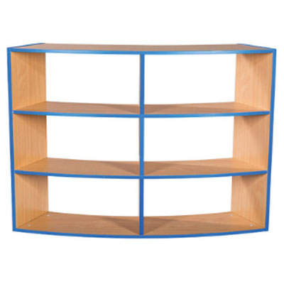 KubbyClass Library Three Tier Curved Shelf Unit