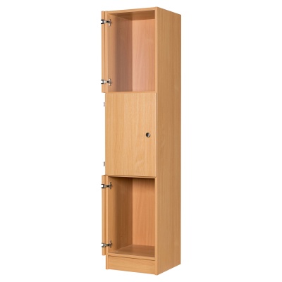 Three Door Wooden Locker (1800mm)