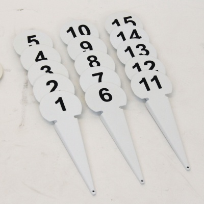 Numbered Throwing Marker 75mm, 1-15, Set Of 15