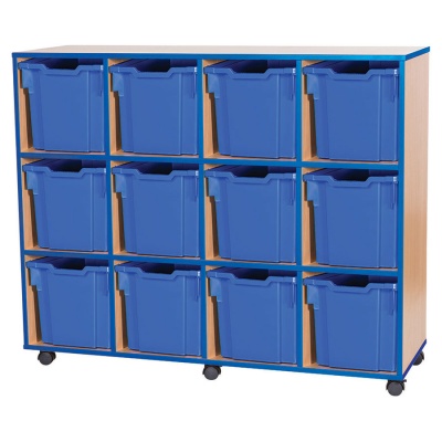 accento 12 Jumbo Tray Mobile Storage + Blue Edge