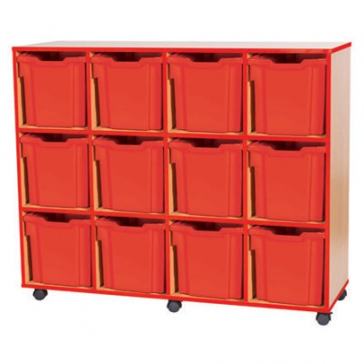 accento 12 Jumbo Tray Mobile Storage + Red Edge