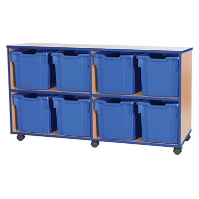 accento 8 Jumbo Tray Mobile Storage + Blue Edge