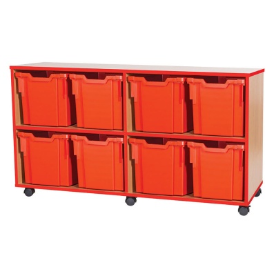 accento 8 Jumbo Tray Mobile Storage + Red Edge