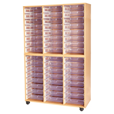 Crystal Clear 48 Single Tray Triple on Castors