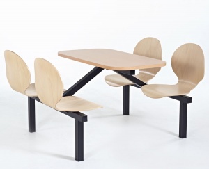 Butterfly Wooden School Canteen Fast-Food Furniture