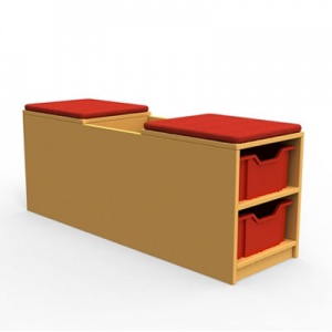 ''Curve'' Book Seat Storage (2 Trays High)