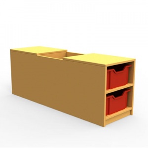 ''Curve'' Book Seat Storage (2 Trays High)