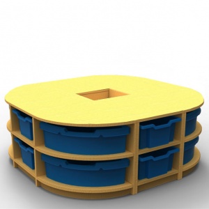 ''Curve'' Island Storage (2 Trays High)