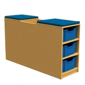 ''Curve'' Book Seat Storage (3 Trays High)