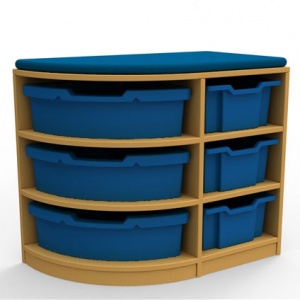 ''Curve'' Left-Hand Corner Storage (3 Trays High)