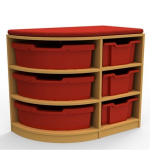 ''Curve'' Left-Hand Corner Storage (3 Trays High)