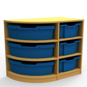 ''Curve'' Left-Hand Corner Storage (3 Trays High)