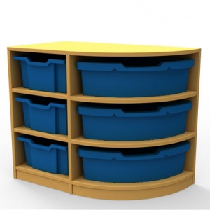 ''Curve'' Right-Hand Corner Storage (3 Trays High)