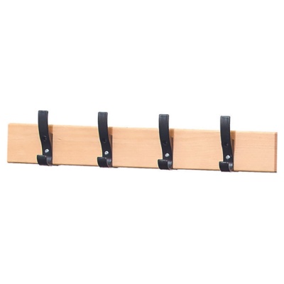 4 Hook ''Unbreakable'' Coat Rail - Black