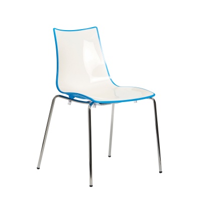 Gecko Shell Dining Stacking Chair with Chrome Legs