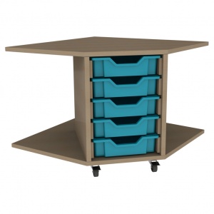 PSU5 5 Tray School Corner Storage