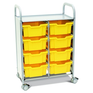 Callero Plus Double Trolley + 8 Deep Trays