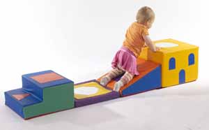 Children's Soft-Block Playring Mirror Trail - Multicolour