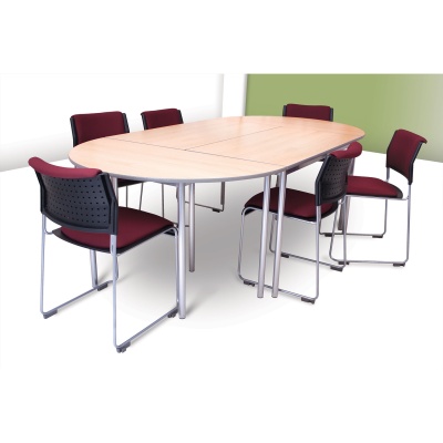 Advanced Premium Round Leg Half-Round School Table