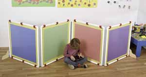''Multicolour Screen Squares'' Classroom Divider