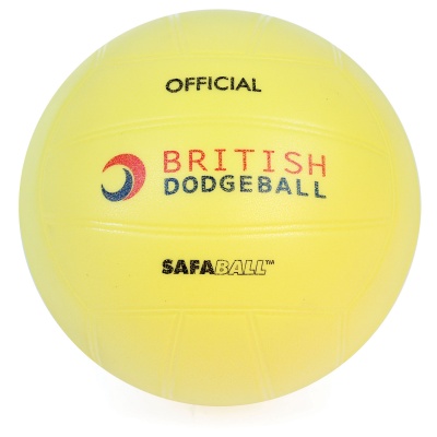 Official British Dodgeball Safaball Softtouch Dodgeball 200mm, Yellow