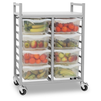 Monarch General Storage Trolley + 8 Double Trays