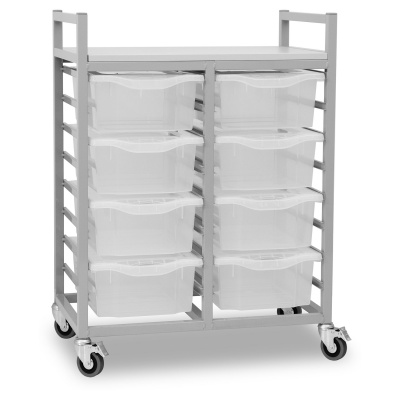 Monarch General Storage Trolley + 8 Double Trays