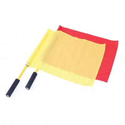 Linesman's Flag Plain Red & Yellow - Pair
