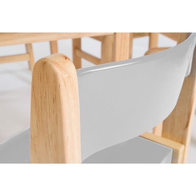 Tuf Class Wooden Chair Grey(Pack of 2)