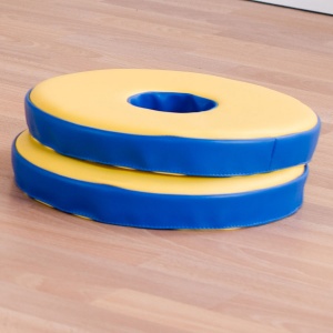 Set of 12 Bi-Colour Donut Cushions