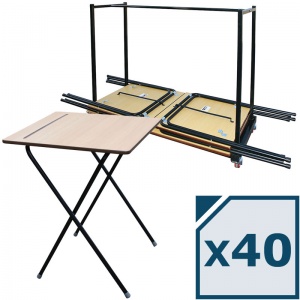 zlite® 40 Folding Exam Desk Plus Trolley Package