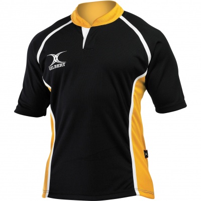 Gilbert Xact V2 Rugby Shirt Black/Amber
