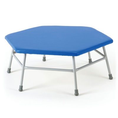Padded Hexagonal Movement Table 400mm High, Blue Top