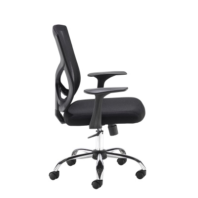 Hale Black Mesh Back Operator Chair with Black Fabric Seat