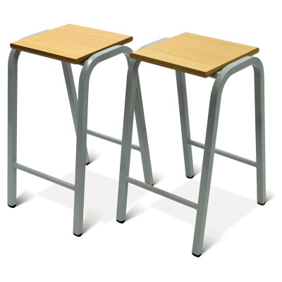 Advanced Heavy-Duty Wooden Top School Stool