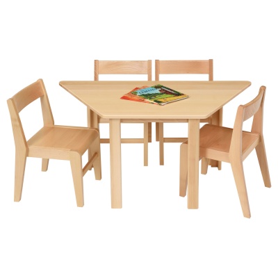 Children's Trapezoidal Solid Wooden Table