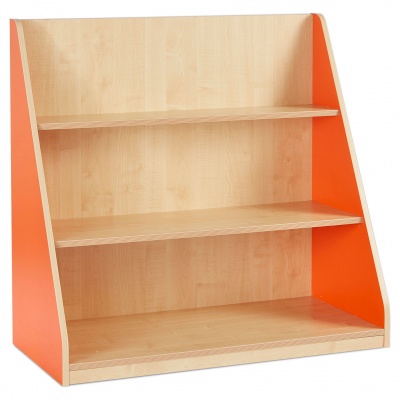 Bubblegum Single Sided Library Unit 3 Fixed Straight Shelves