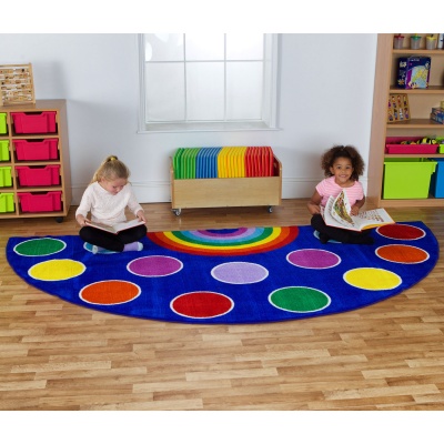 Rainbow Semi-Circle Placement Carpet