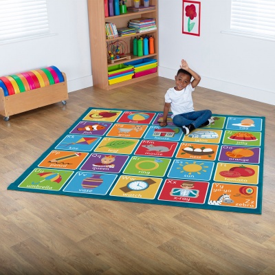 Square Alphabet Carpet