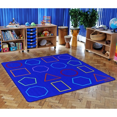 Essentials Rainbow Geometric Carpet